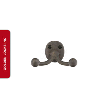 Emtek 2306 Sandcast Bronze Double Robe Hook